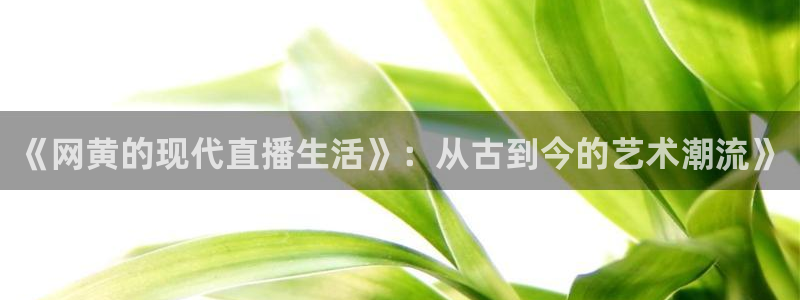 【jrs直播吧】nba直播：《网黄的现代直播生活》：从古到今的艺术潮流》